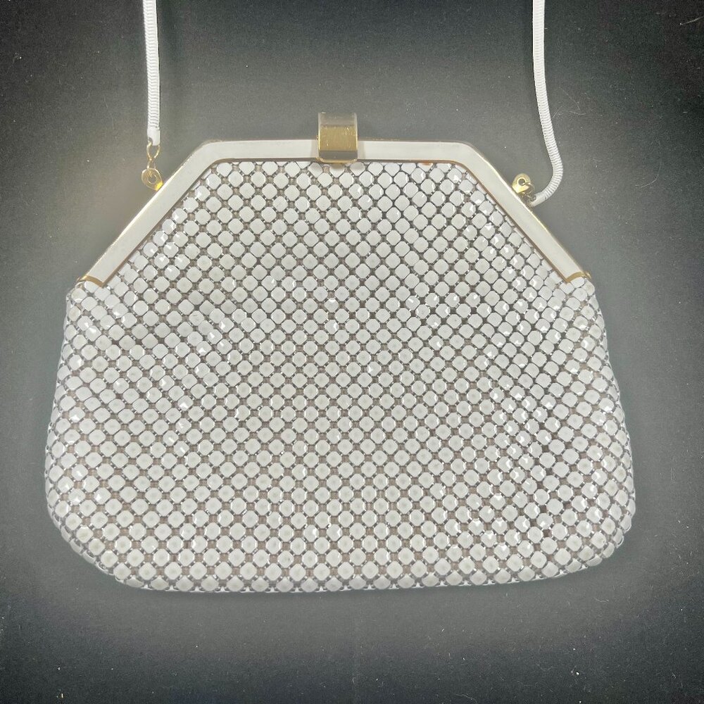 White Lame Metal Purse